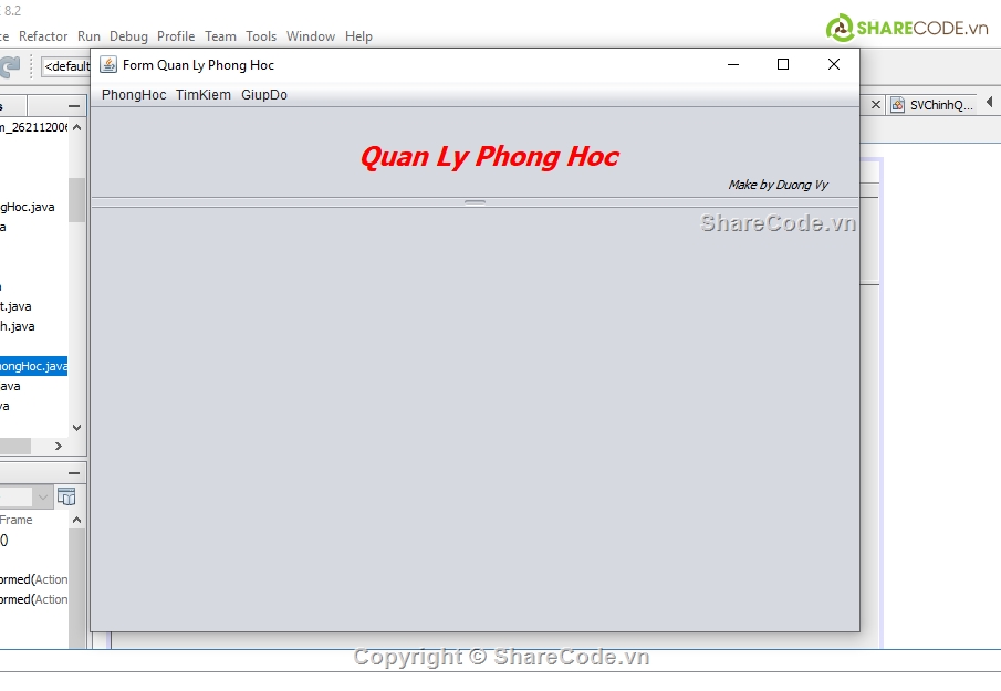 Code đồ án,java oop,java swing,quản lý phòng học,full source code java